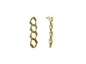 Off Park® Collection, Gold-Tone Crystal Chain Link Earrings.