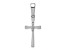 Rhodium Over 14K White Gold 0.02ct. Diamond Cross Pendant