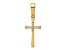 14K Yellow Gold 0.02ct. Diamond Cross Pendant