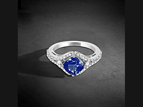 14K White Gold Tanzanite and Diamond Ring, 1.43ctw