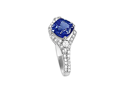 14K White Gold Tanzanite and Diamond Ring, 1.43ctw