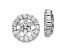 Rhodium Over 10k White Gold 0.696ctw Diamond Earring Jackets