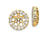 10k Yellow Gold Diamond 0.696ctw Earring Jackets