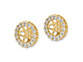 10k Yellow Gold Diamond 0.696ctw Earring Jackets