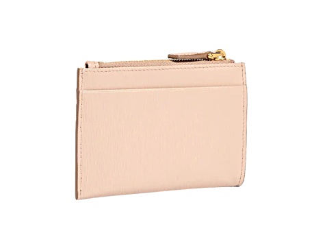 Prada Vitello Move Card Holder Wallet Cipria Beige Leather