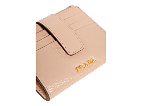 PRADA プラダ VITELLO MOVE 型押しレザー コンパクト財布