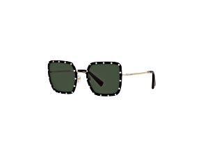 Valentino Garavani Green Studded Titanium Sunglasses