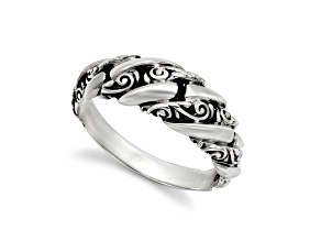 Silver Treasures by Samuel B. Sterling Silver Interlocking Link Ring