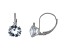 10K White Gold Lab Created White Sapphire and Diamond Round Leverback Earrings 2.53ctw
