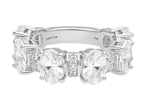 Judith Ripka 9.00ctw Bella Luce® Diamond Simulant Rhodium Over Sterling Silver Statement Band Ring
