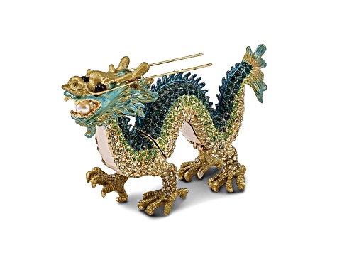 Bejeweled CHI Chinese Dragon Necklace with Trinket Box - 1CFH7A | JTV.com