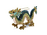 Bejeweled CHI Chinese Dragon Necklace with Trinket Box