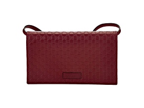 Gucci Microguccissma Red Wallet Crossbody Handbag