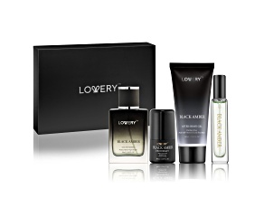 Lovery 4-Pc Black Amber Gift Set