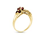 0.59ctw Ruby and Diamond Ring in 14k Yellow Gold