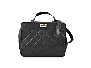 Badgley Mischka Sm Compartment Shoulder Bag w/ Detachable Strap in Black.
