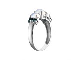 White Opal Sterling Silver Ring 1.72ctw