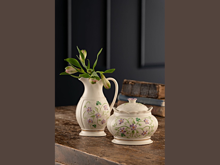 Belleek Irish Flax Pitcher