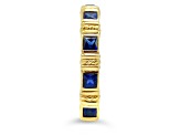 Judith Ripka Lab Sapphire 14K Gold Clad Band Ring 1.05ctw