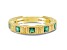 Judith Ripka Emerald Simulant 14K Gold Clad Band Ring 1.05ctw