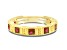 Judith Ripka Lab Ruby 14K Gold Clad Band Ring 1.05ctw