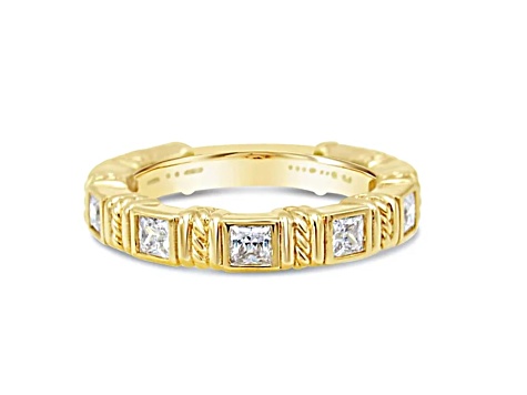 Judith Ripka and Bella Luce® 14K Gold Clad Band Ring 0.80ctw