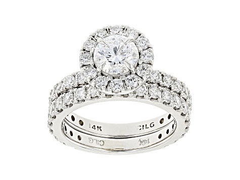 Round Brilliant 0.44 ctw VS2 Clarity, I Color Diamond 14kt White Gold Ring