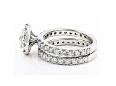 White Lab-Grown Diamond 14kt White Gold Bridal Ring Set 3.00ctw