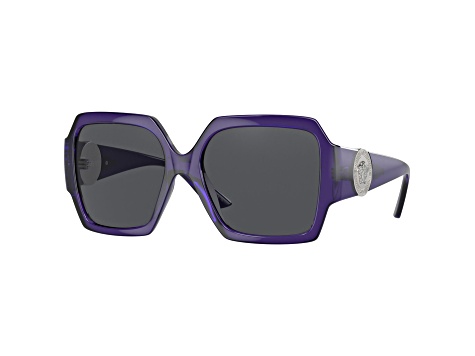 Versace Women's Fashion 56mm Transparent Purple Sunglasses|VE4453-541987-56