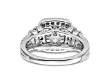 Rhodium Over 14K White Gold Lab Grown Diamond VS/SI GH, Cluster Ring 1.509ctw