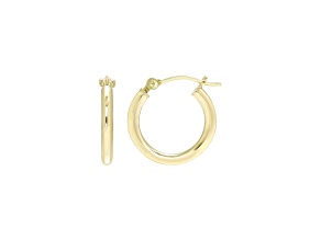14k Gold Lightweight 2 mm Hoop Earrings - 12MM