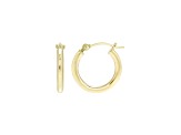 14k Gold Lightweight 2 mm Hoop Earrings - 12MM