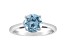 8mm Round Sky Blue Topaz Rhodium Over Sterling Silver Ring