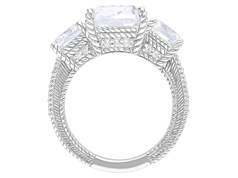 Judith Ripka 14.60ctw Bella Luce® Diamond Simulant Rhodium Over Sterling Silver Statement Ring