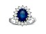 2.75ctw Sapphire and Diamond Ring in 14k White Gold