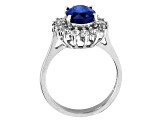 2.75ctw Sapphire and Diamond Ring in 14k White Gold