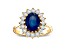 2.75ctw Sapphire and Diamond Ring in 14k Yellow Gold