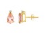 8x5mm Pear Shape Morganite with Diamond Accents 14k Yellow Gold Stud Earrings