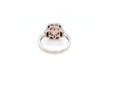 1.78 Cts Rhodochrosite and 0.58 Cts White Diamond Ring in 14K WG
