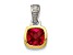 Rhodium Over Sterling Silver with 14k Accent Created Ruby Pendant