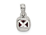 Rhodium Over Sterling Silver with 14k Accent Created Ruby Pendant