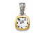 Rhodium Over Sterling Silver with 14k Accent White Topaz Pendant