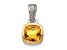 Rhodium Over Sterling Silver with 14k Accent Citrine Pendant