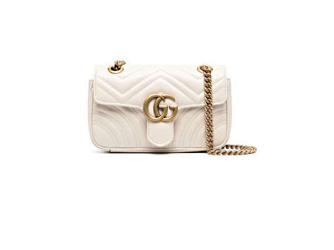 Gucci GG Marmont Mini Shoulder Bag White 1CMWHA JTV