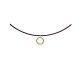 Diamond Stainless Steel and 18K Yellow Gold Cable Choker Necklace