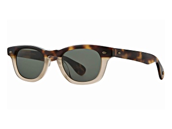 Picture of Garrett Leight Lo B Cappuccino Oval Frame / Pure Lenses Sunglasses
