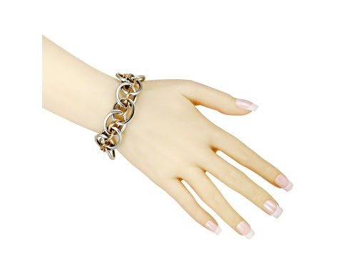 Calvin Klein Forward Rose Gold Tone and Silver Tone Stainless Steel Bracelet