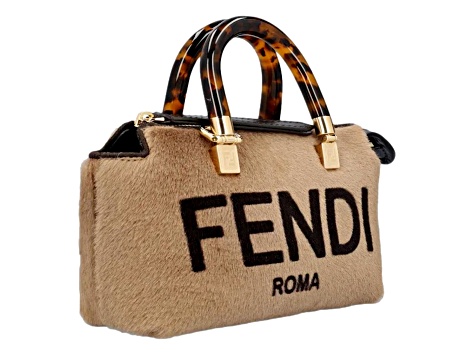 Fendi Roma By The Way Lamb Fur Mini Cross Body Bag - 1CPTVA | JTV
