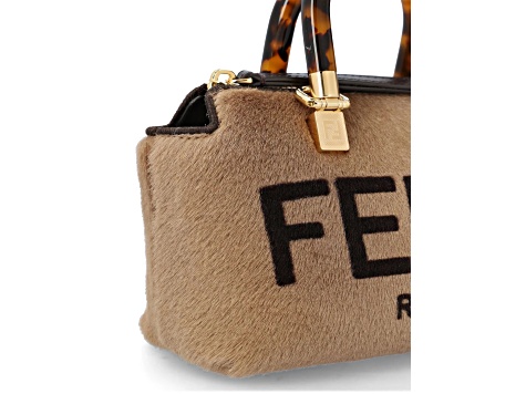 Fendi Roma By The Way Lamb Fur Mini Cross Body Bag - 1CPTVA | JTV