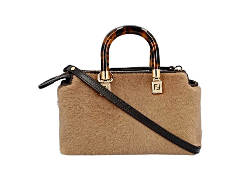 Fendi Roma By The Way Lamb Fur Mini Cross Body Bag - 1CPTVA